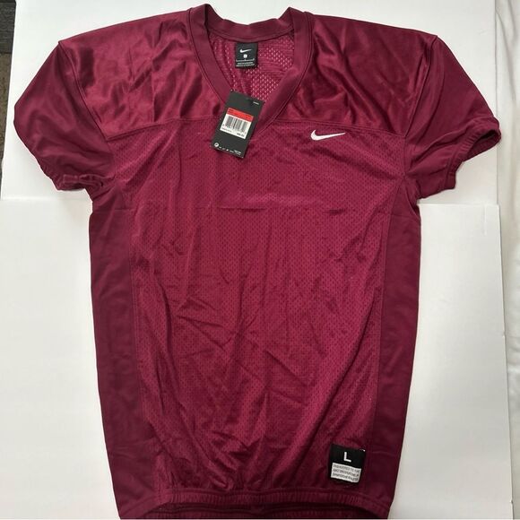 NWT Nike Jersey Men’s Size Large Burgundy Football Practice - Picture 1 of 10